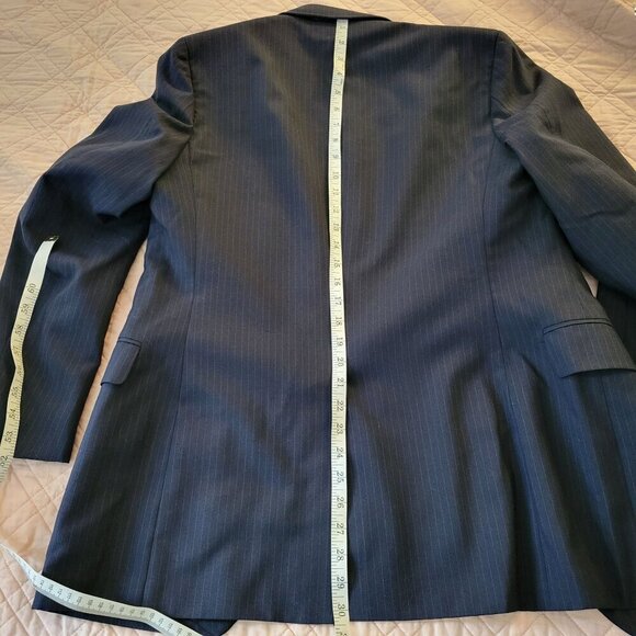 Vintage Blue Pinstripe 3pc Suit by JCPenney - 38R - Picture 10 of 16